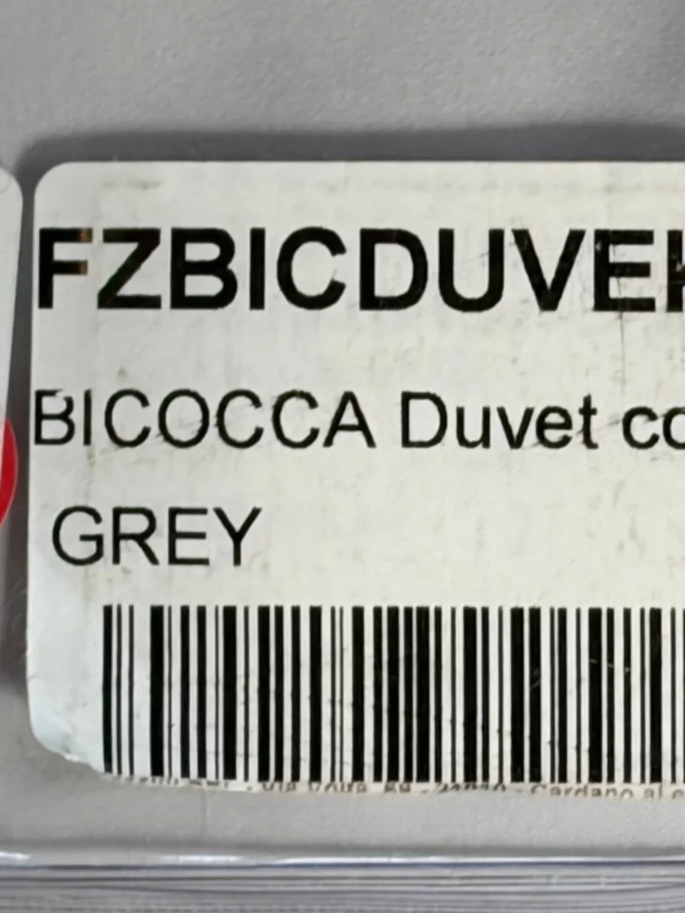 Fazzini Atelier Italian Percale Cotton King Size Bicocca Pearl Grey Duvet Cover
